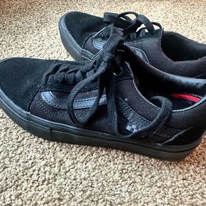 VANS Black Skate Sneakers with Suede Upper size 5